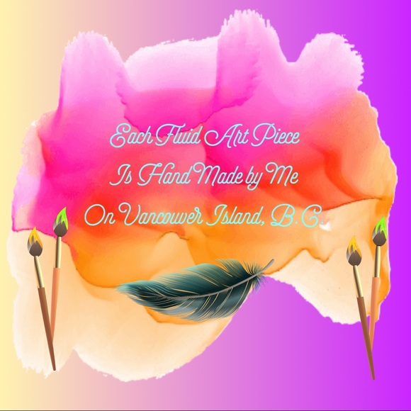 Handmade Fluid Art Necklace- Renaissance - Picture 4 of 5